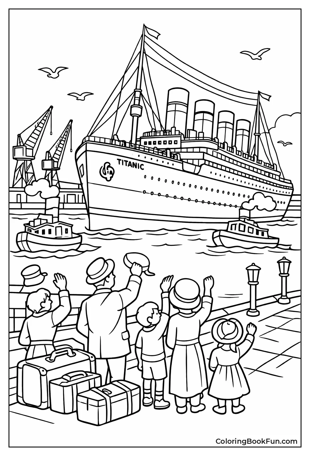 Titanic Docked Southampton Harbor