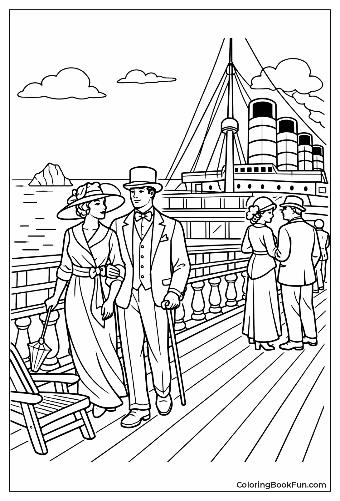 Passengers on Promenade Deck