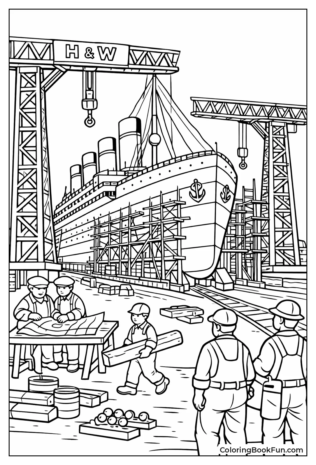 Building Titanic in Shipyard