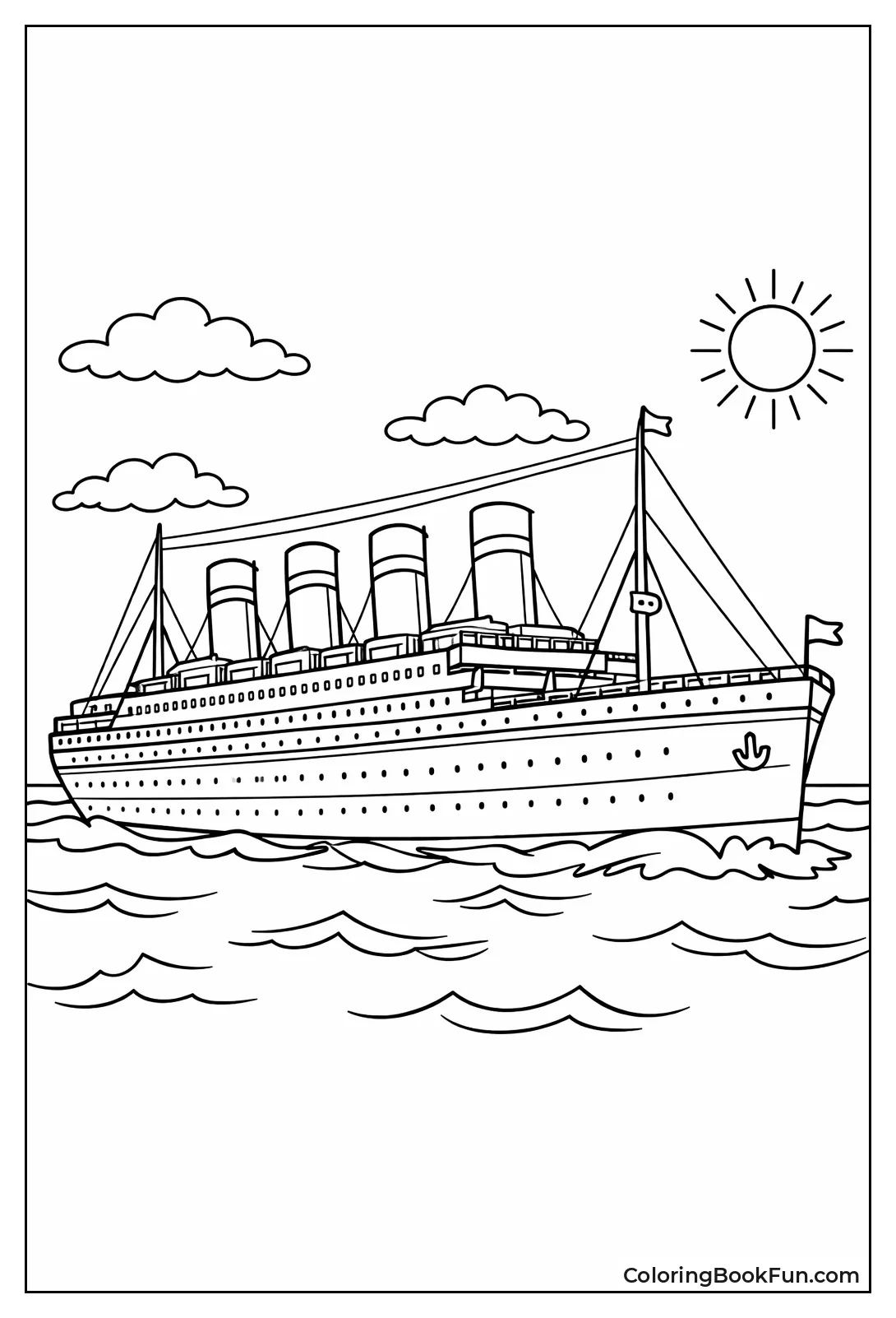 Side Profile Sailing Ship