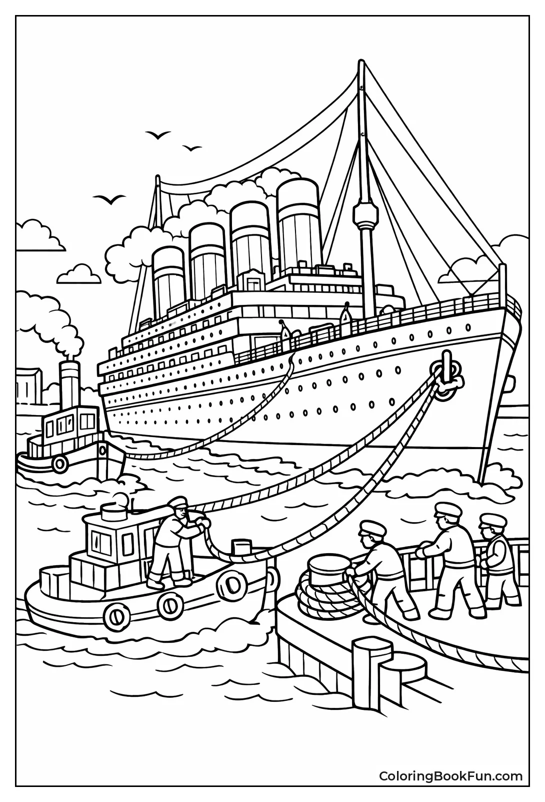 Tugboats Guiding Titanic