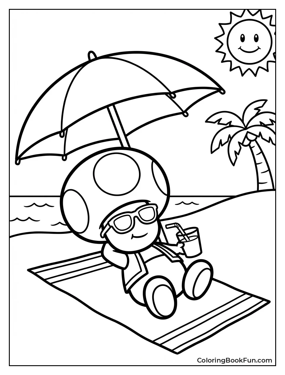 Toad Relaxes on Beach