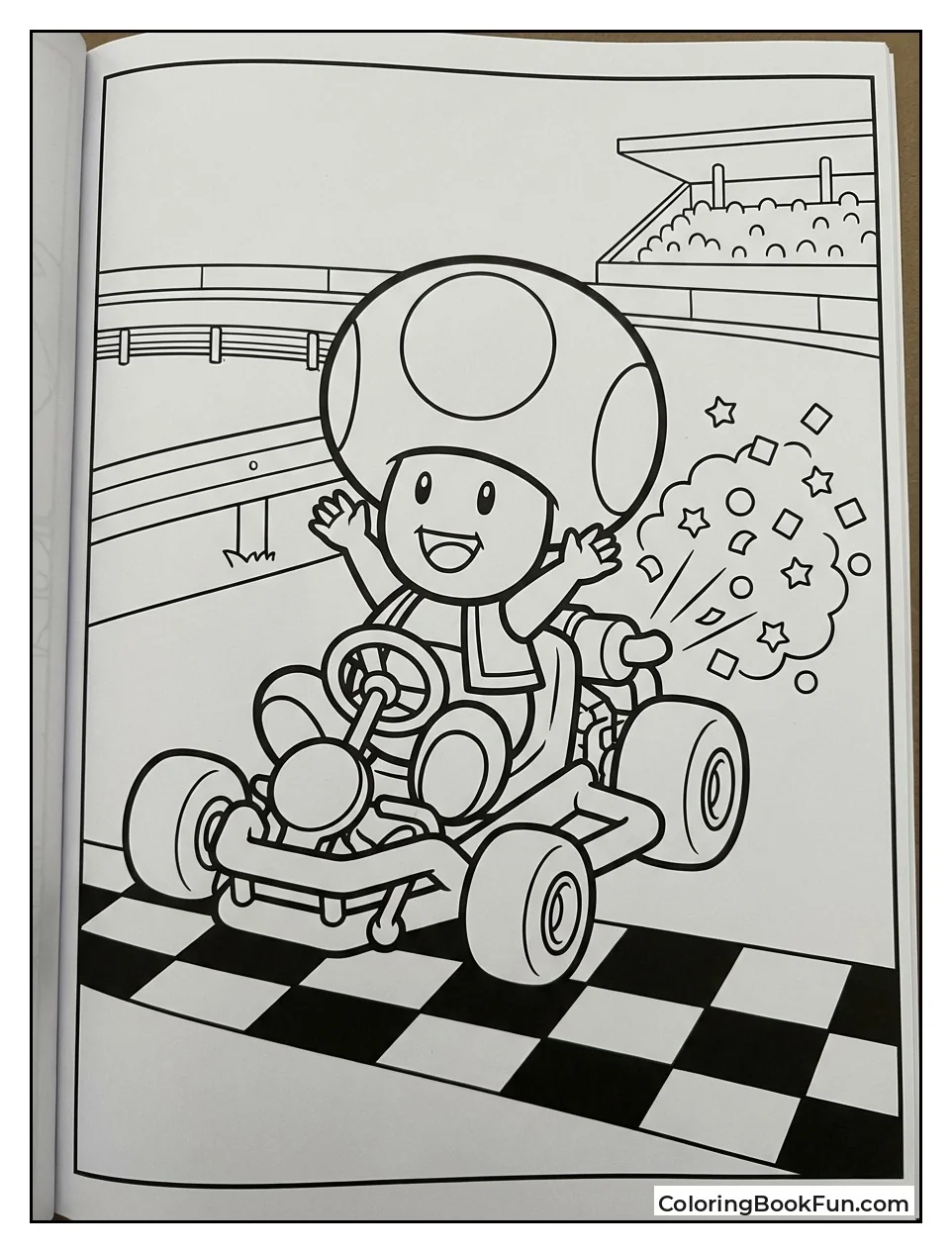 Toad Wins Kart Race
