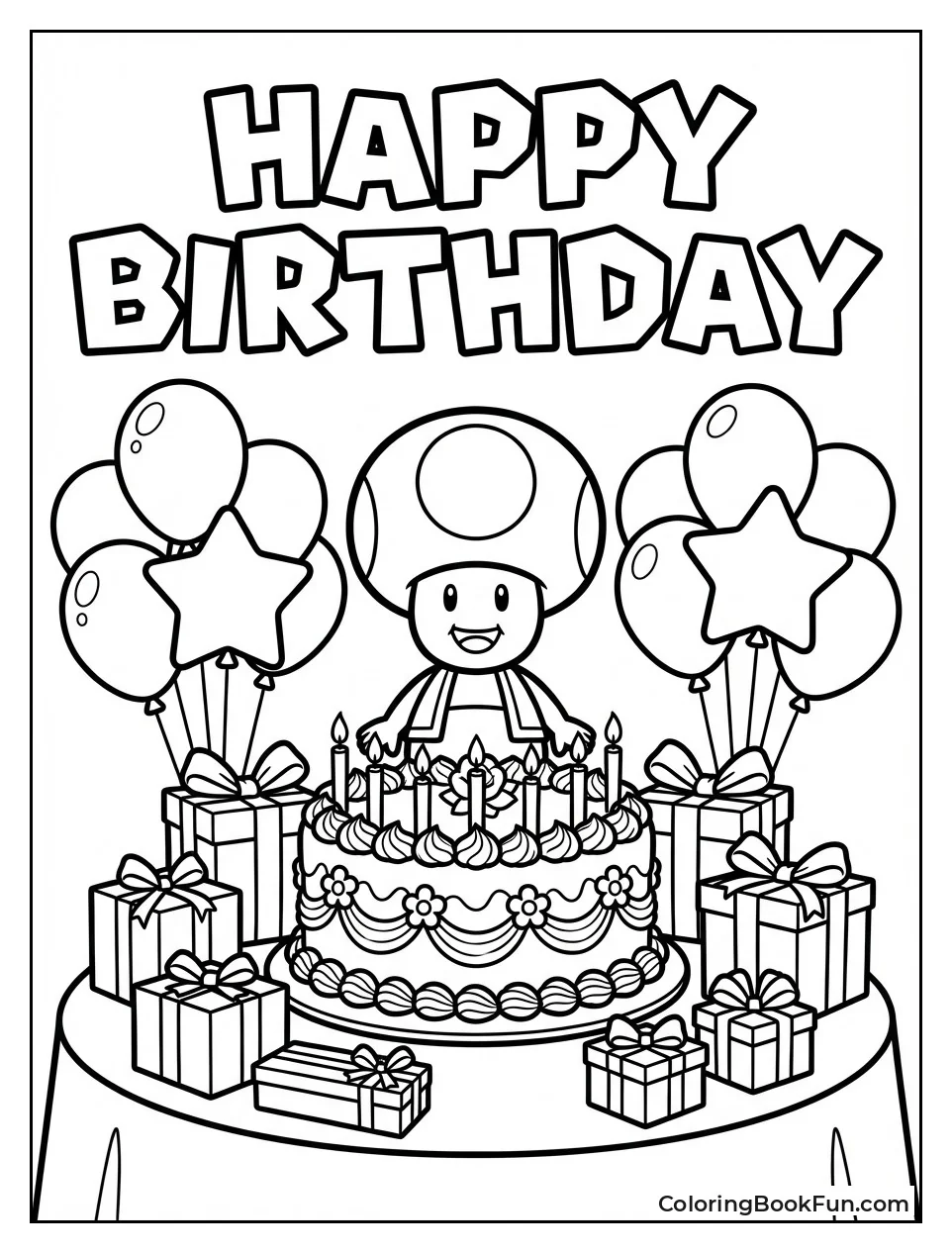 Toad Blows Birthday Candles