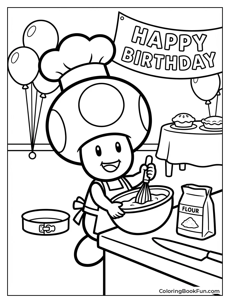 Toad Chef Whisks Batter