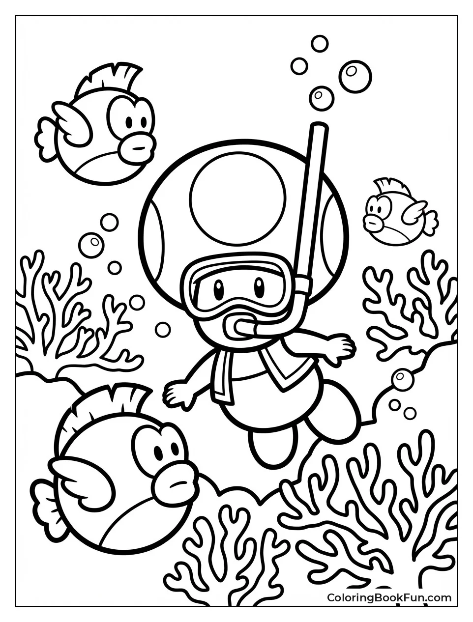 Toad Swims with Cheep Cheeps