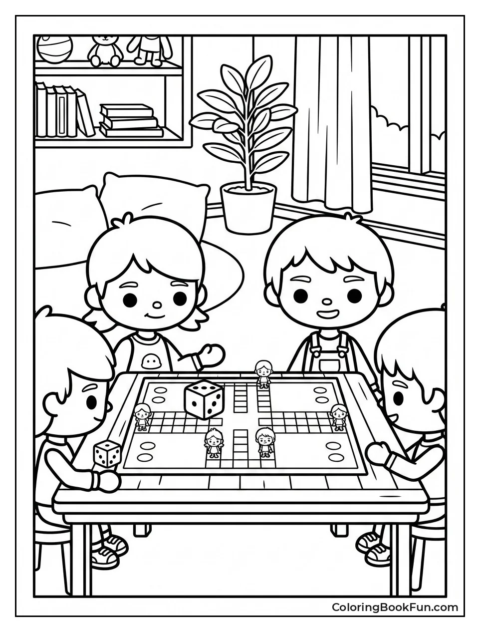 Kids Playing Board Game