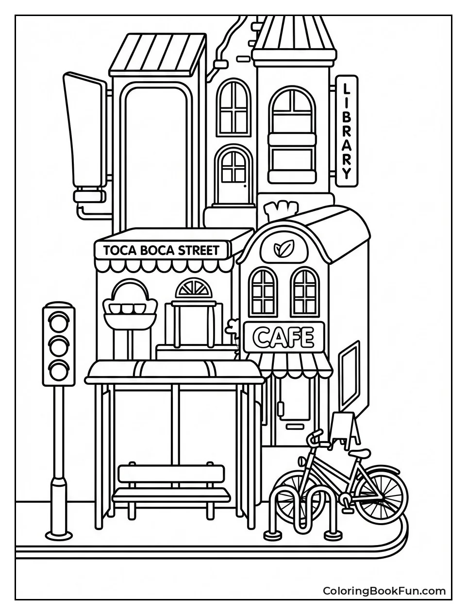 Busy City Street Scene