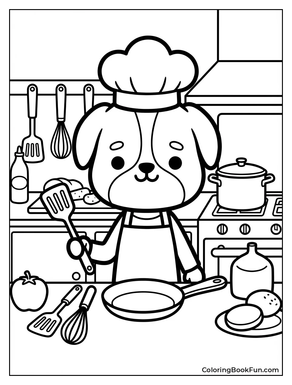 Dog Chef Cooking Crumpet