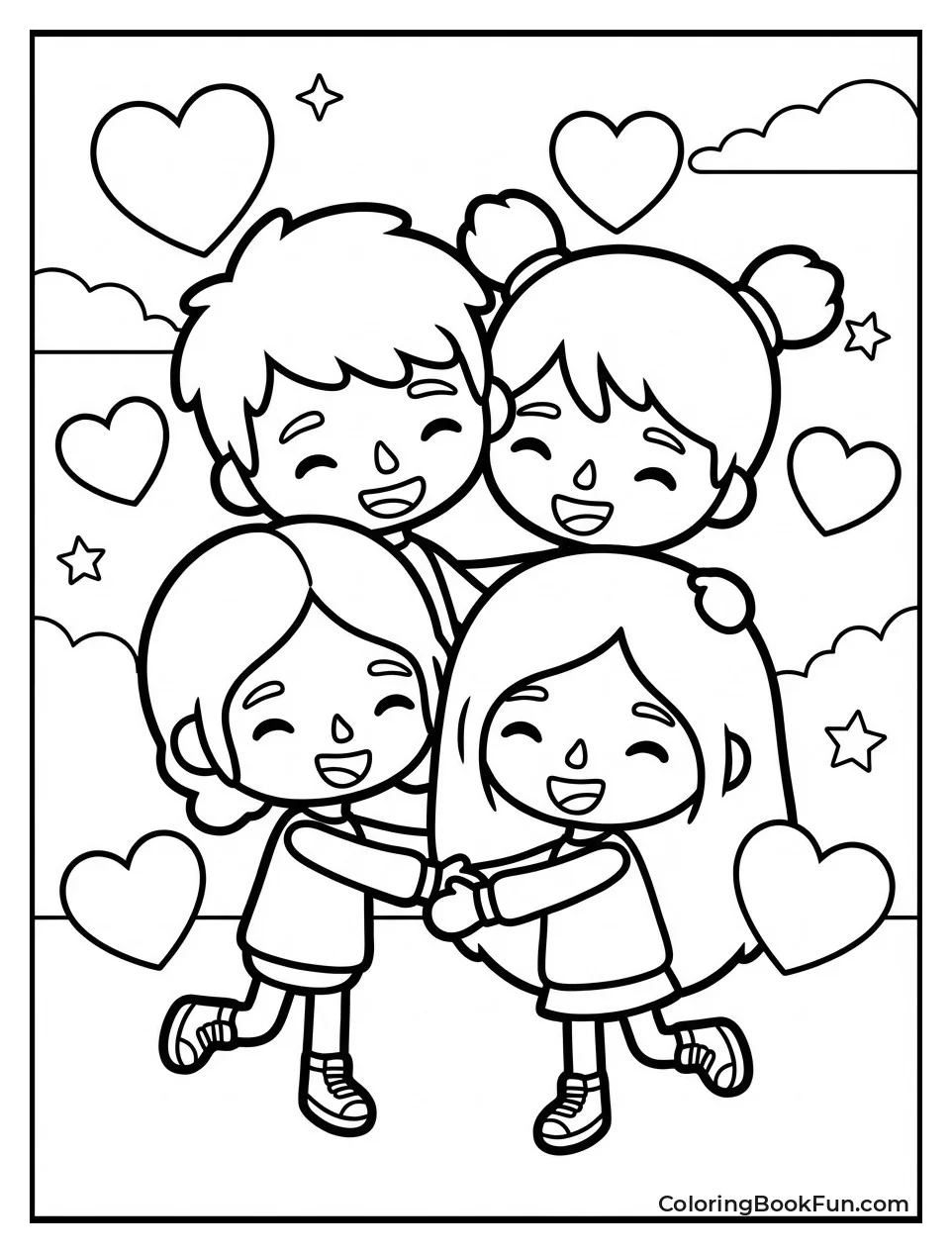 Friends Sharing Big Hug