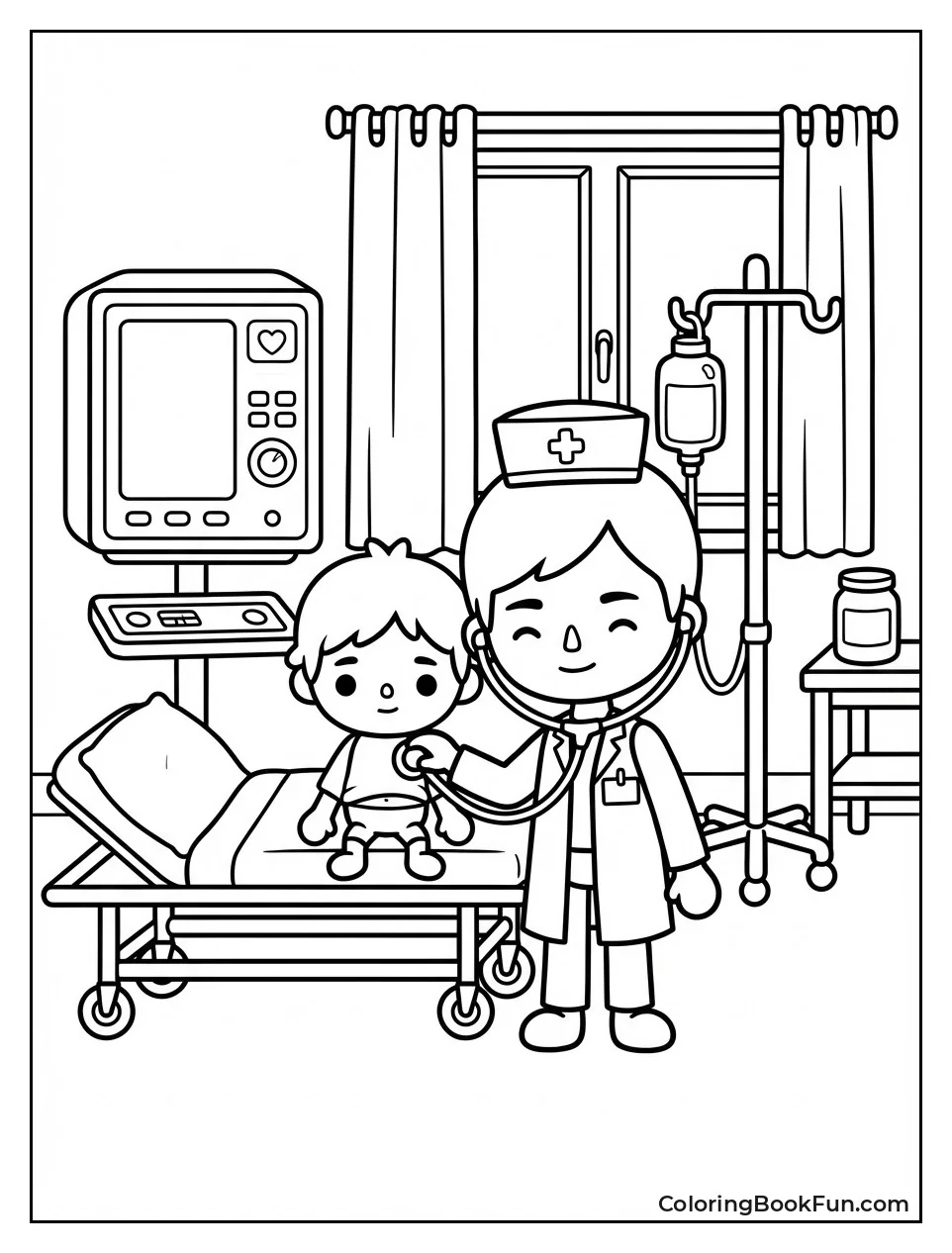 Doctor Checking Patient Heartbeat