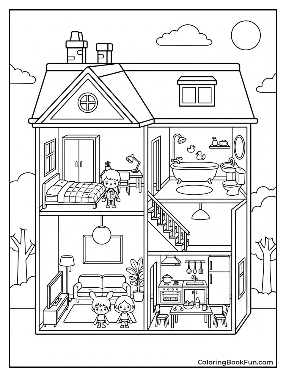 Busy Toca Boca House Rooms