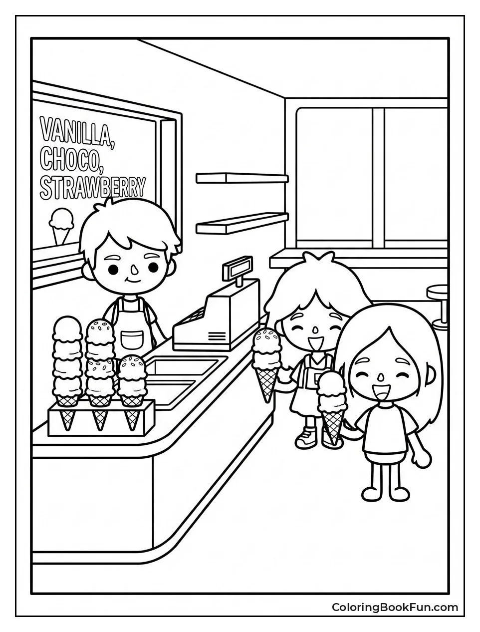 Serving Ice Cream Cones