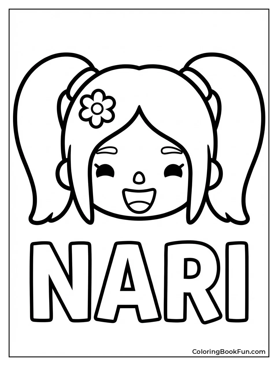 Nari Smiling with Pigtails