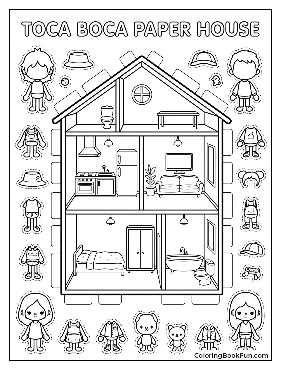 Toca Boca Paper Doll House