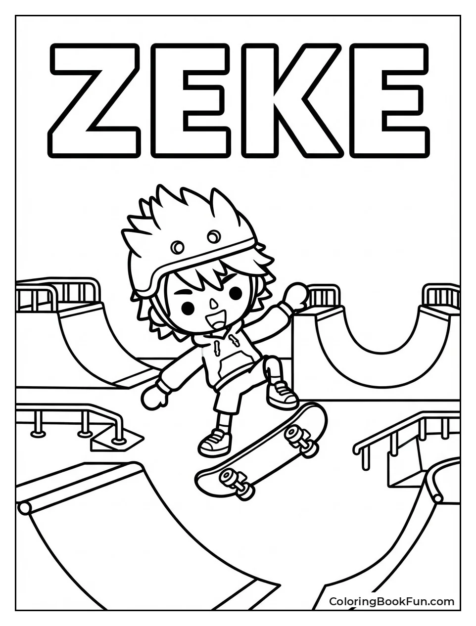 Zeke Skateboarding Park Jump