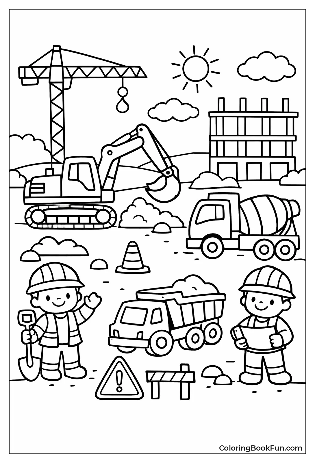 Simple Trucks for Easy Coloring