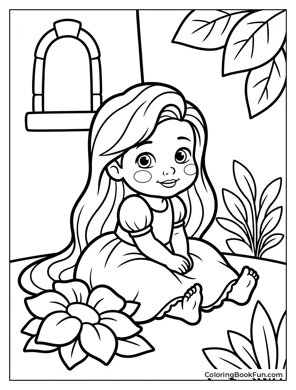 Toddler Rapunzel with Chubby Cheeks