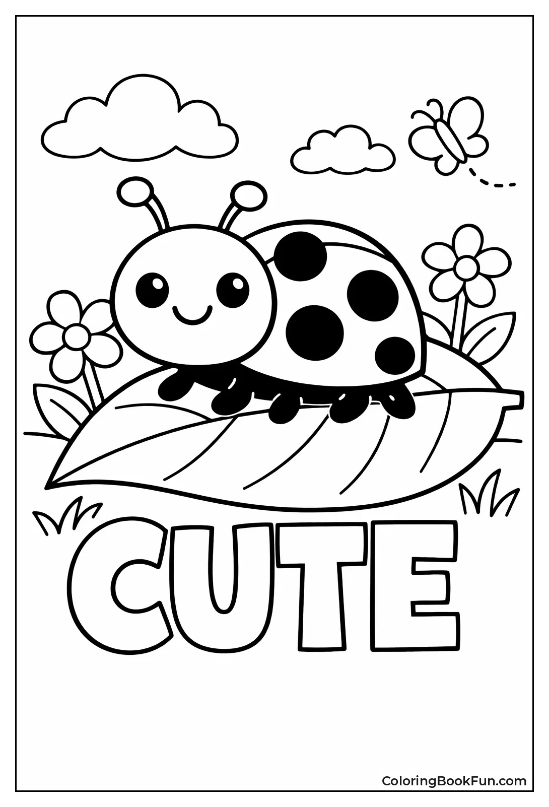 Simple Round Ladybug with Spots