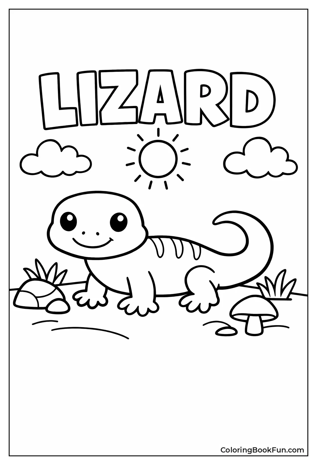 Simple Lizard for Young Kids
