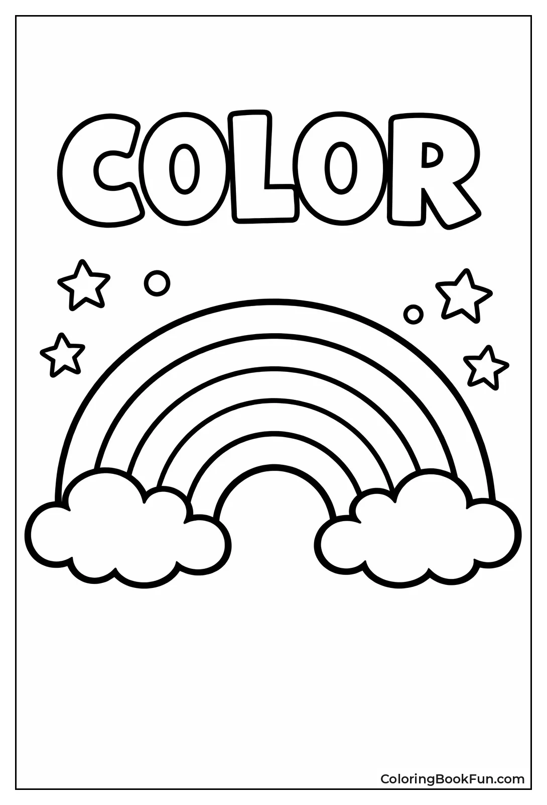 Thick Simple Rainbow and Clouds