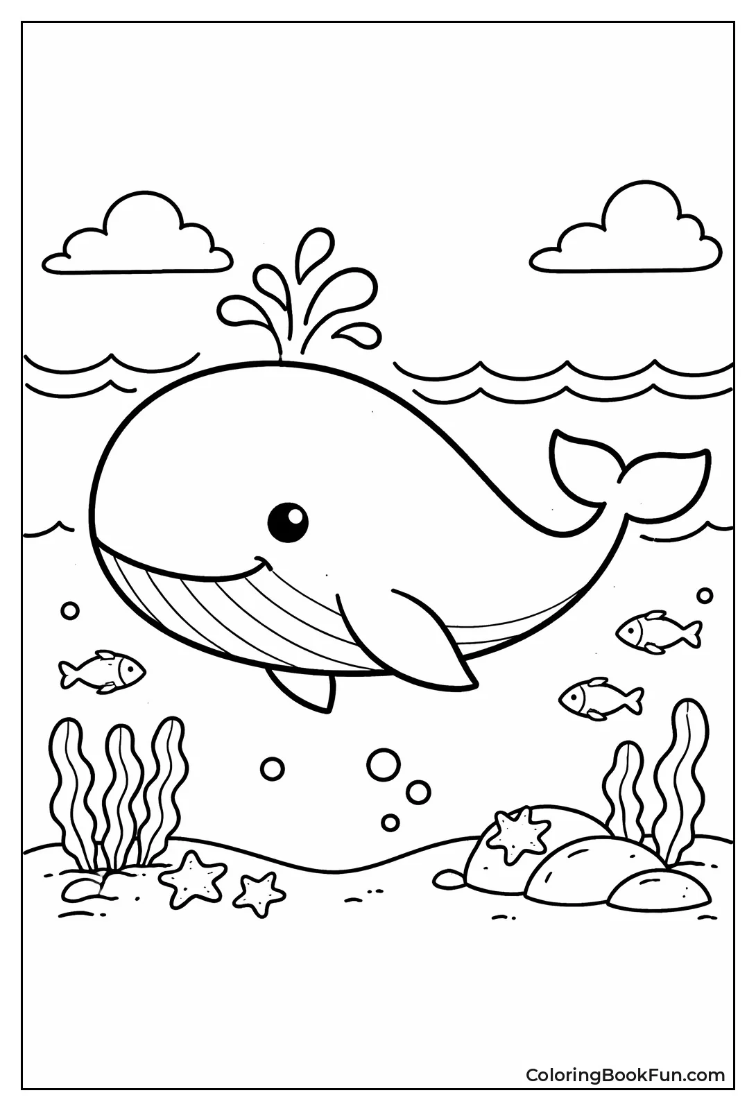 Simple Whale Outline