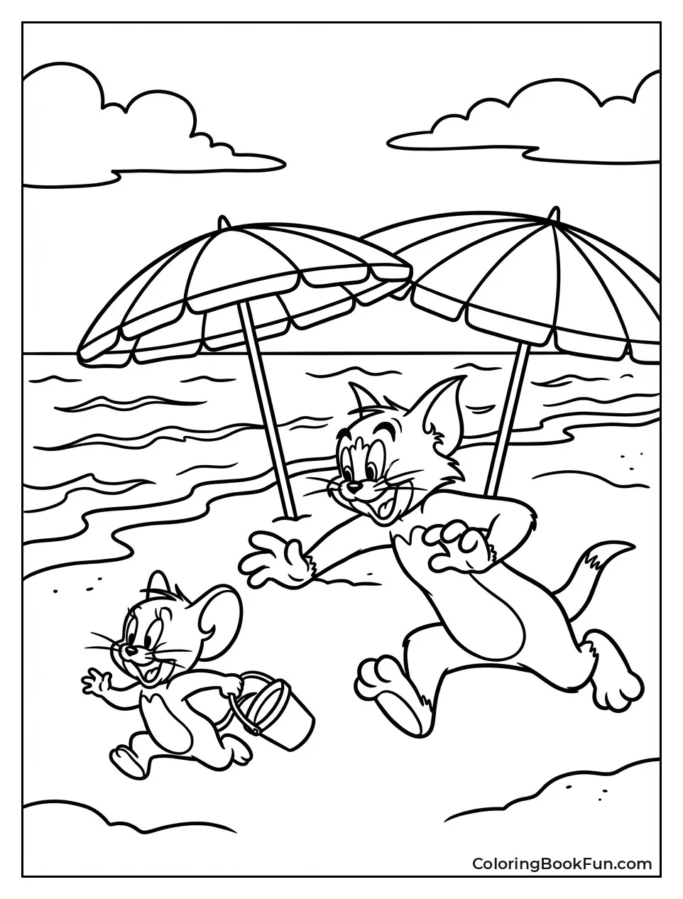Tom and Jerry Beach Day