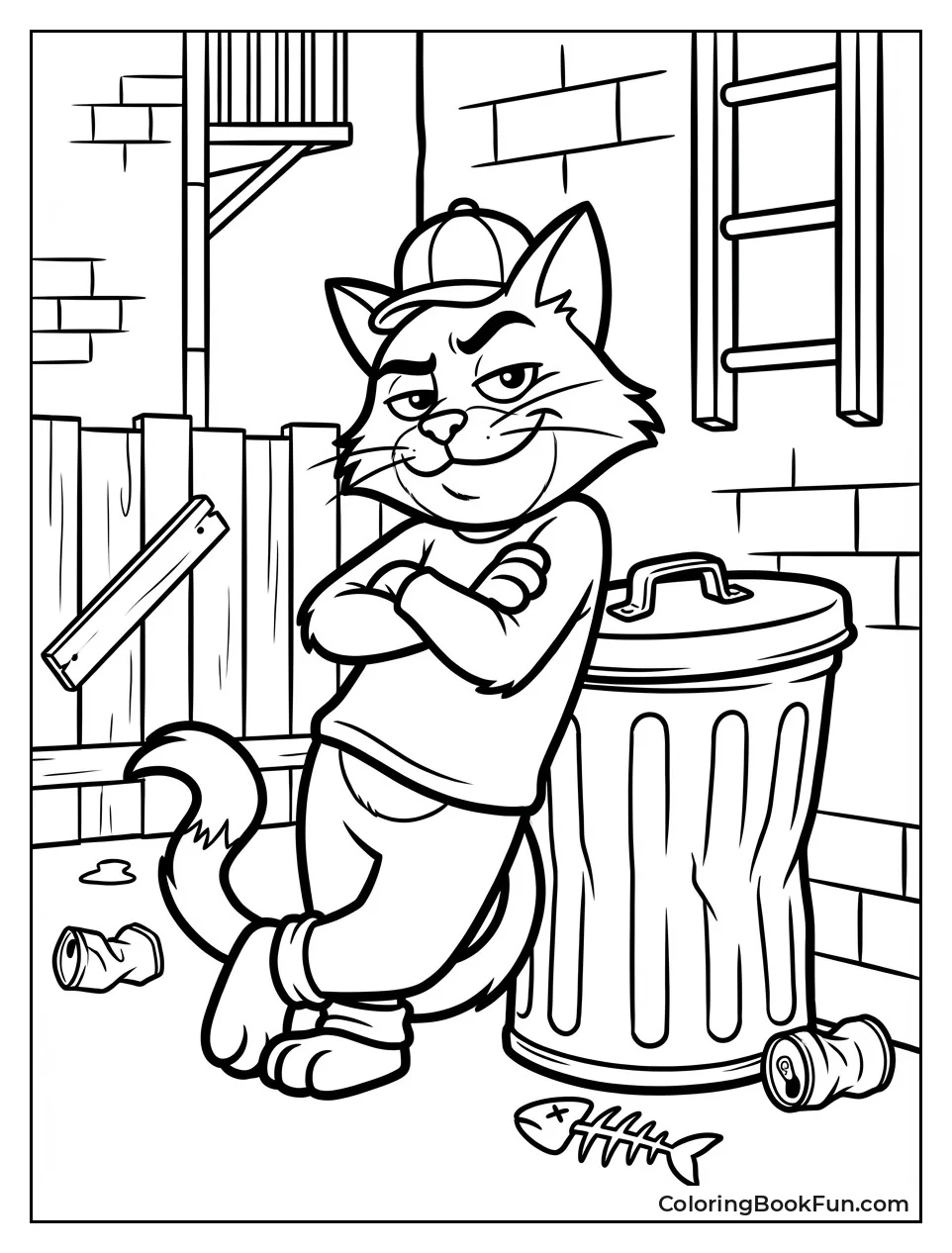 Butch Leans against Trash