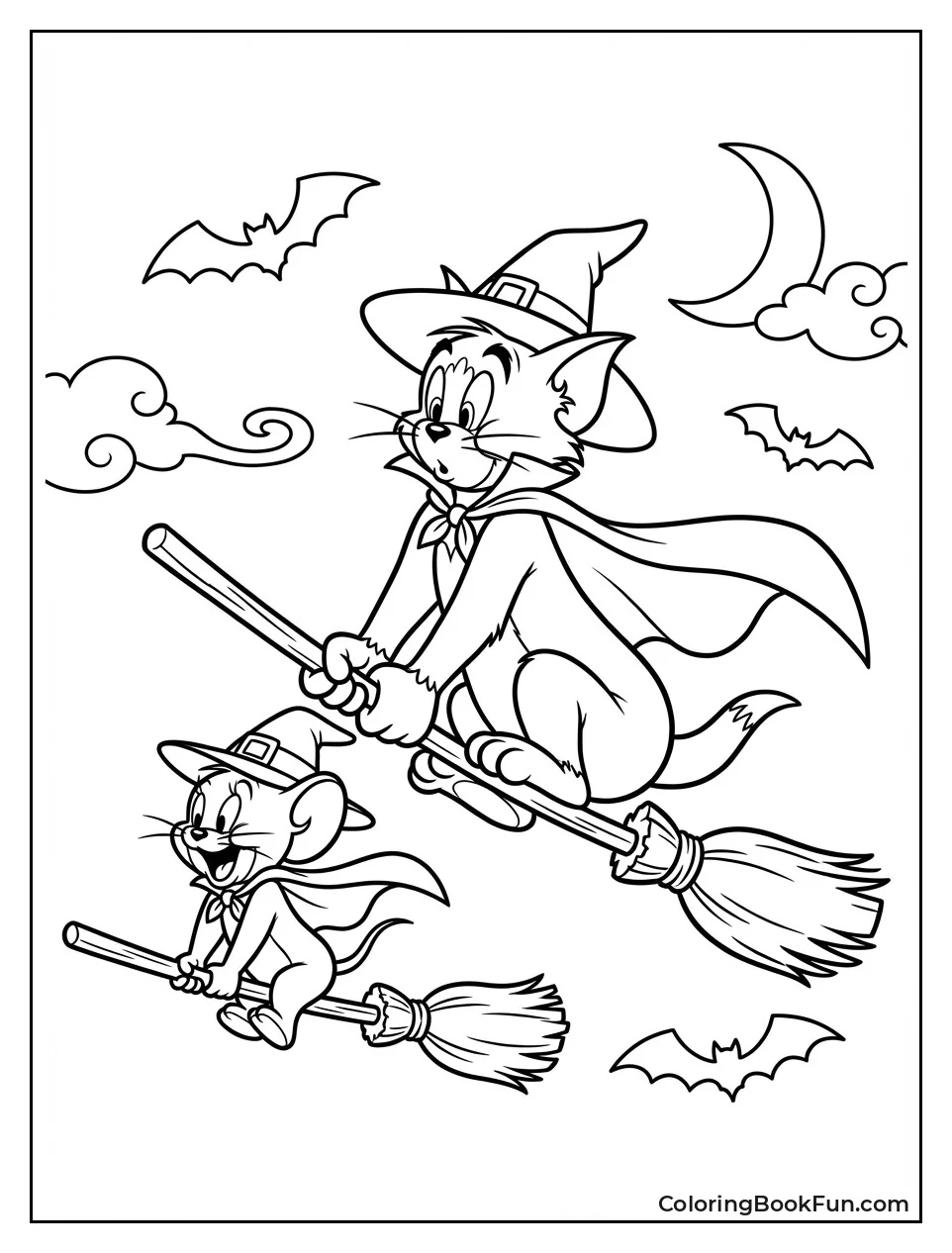 Witch Tom and Jerry Fly