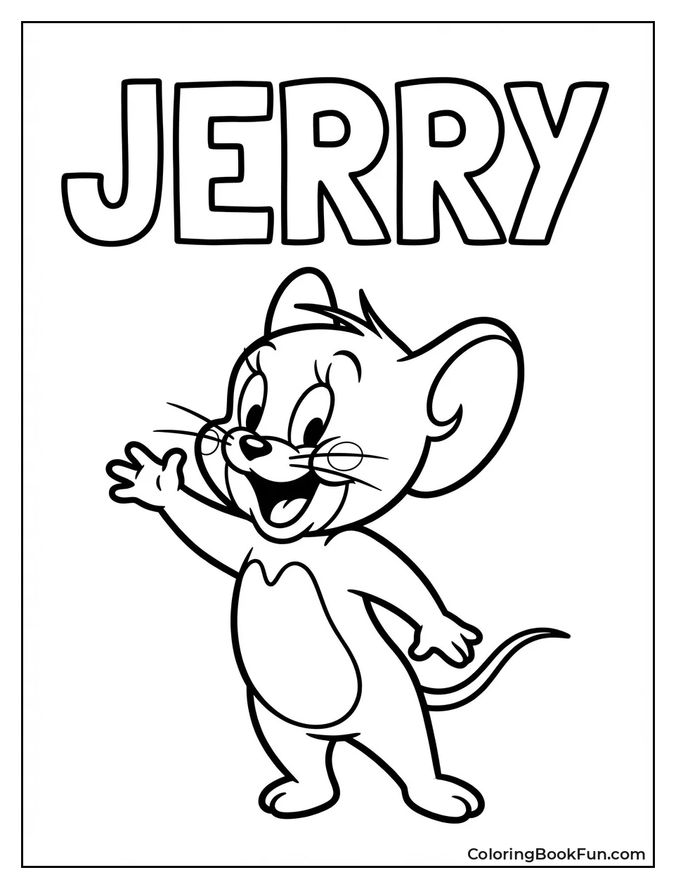 Smiling Jerry Waves Happily