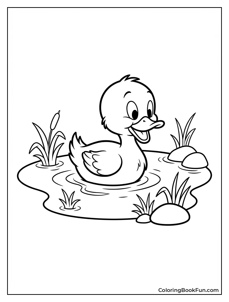 Quacker Swims in Pond
