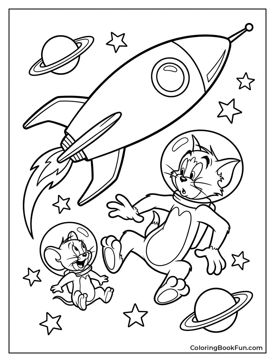 Astronaut Tom and Jerry Float