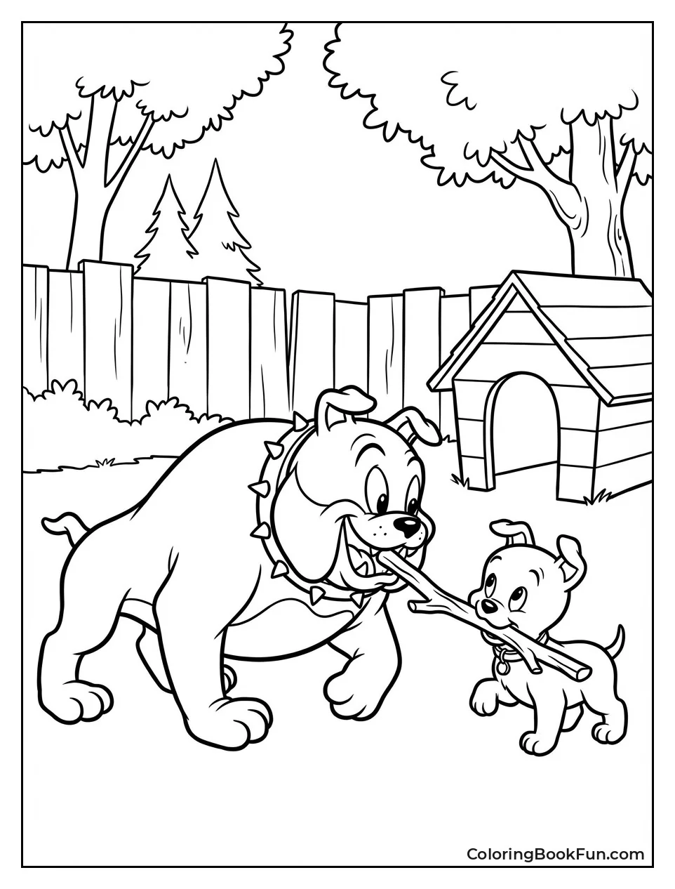 Spike Plays Fetch with Tyke