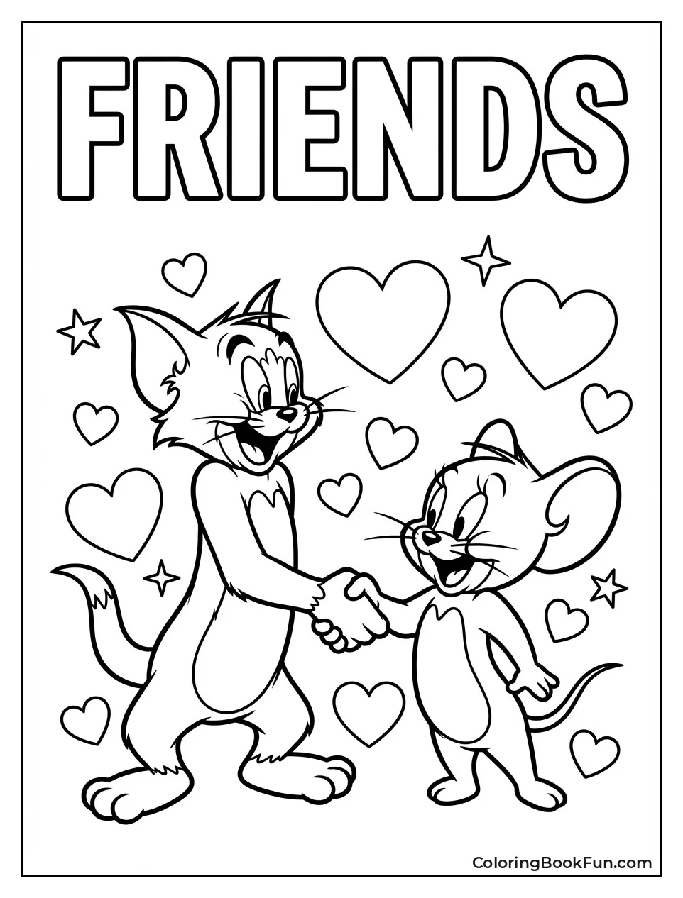 Tom and Jerry Shake Paws