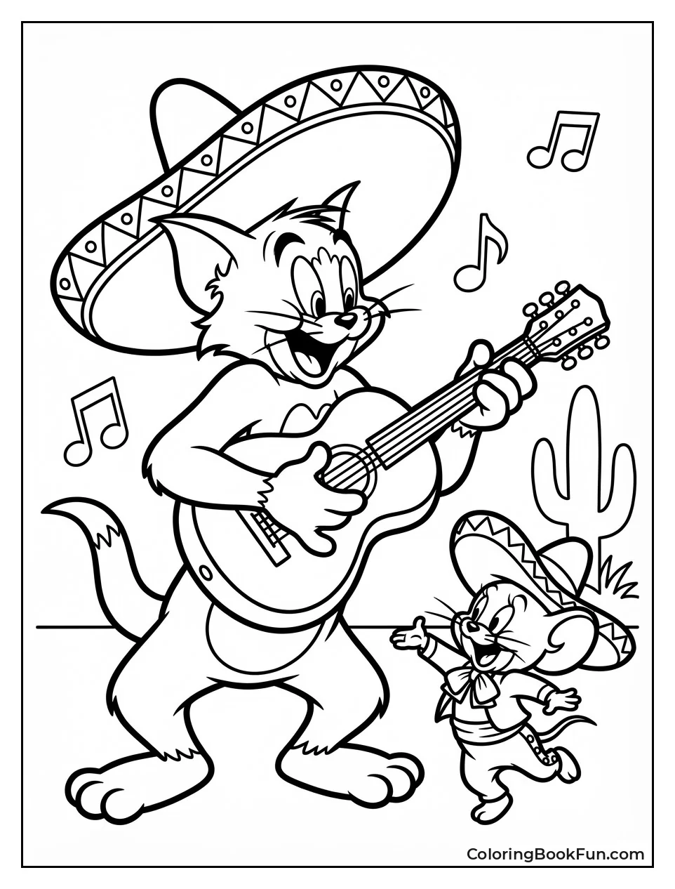 Mariachi Tom Strums Guitar