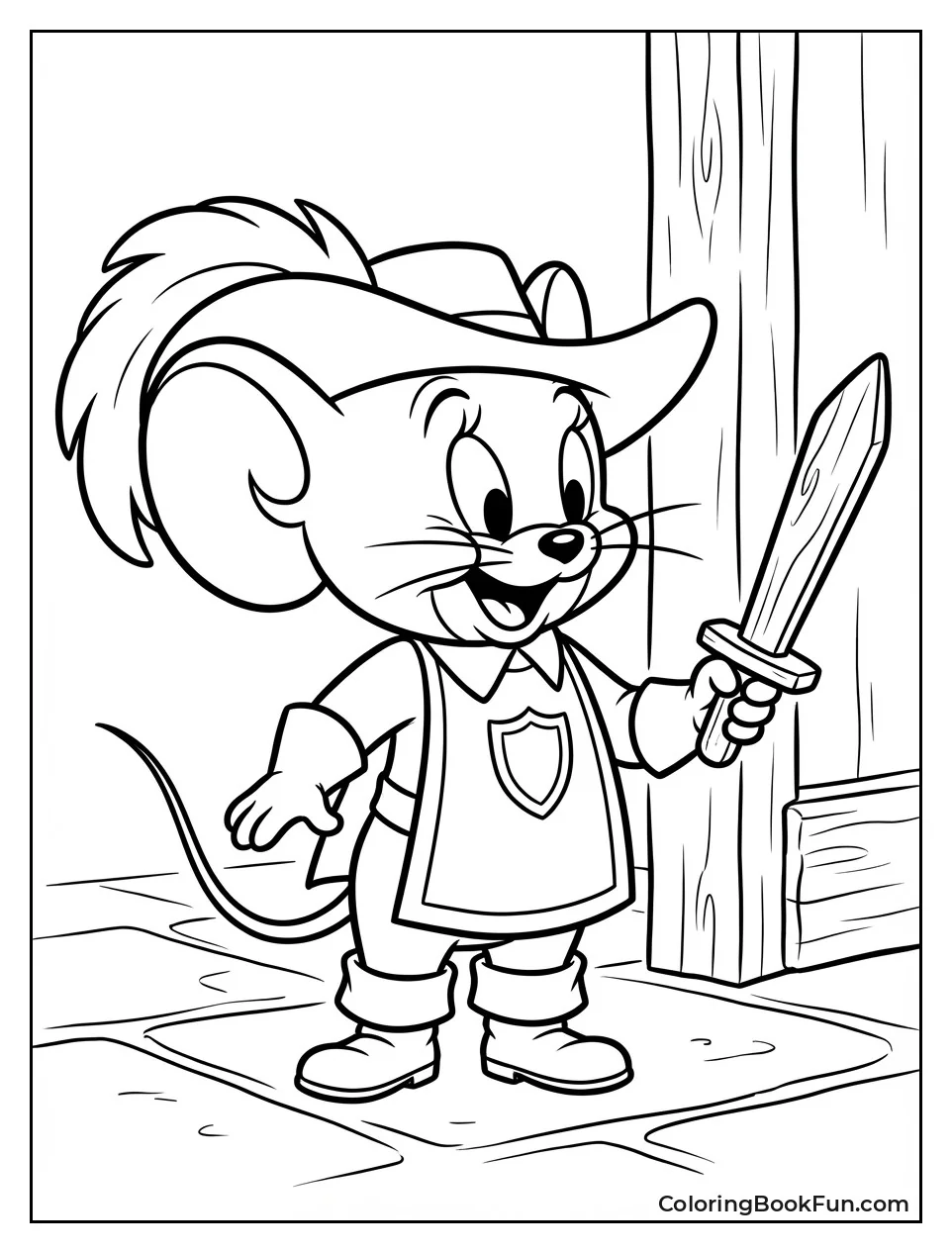 Musketeer Tuffy Holds Sword