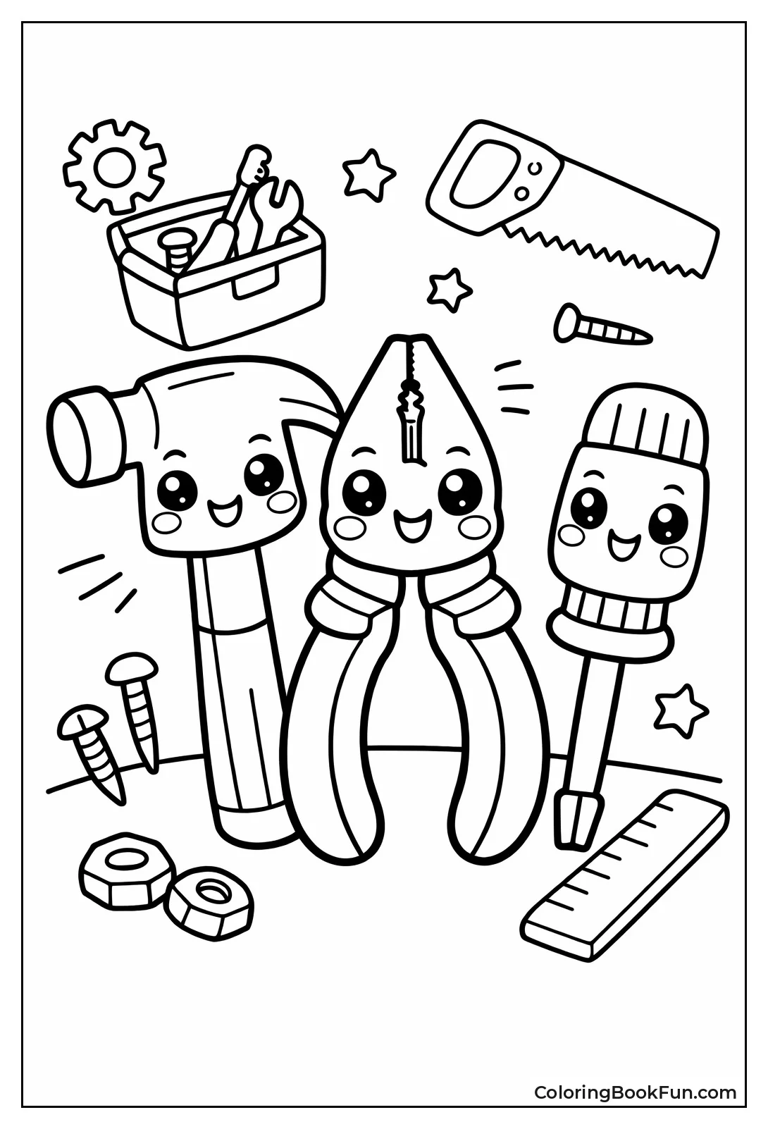 Kawaii Tools with Faces