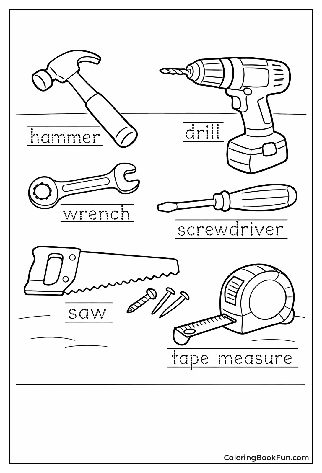 Labeled Basic Tool Set