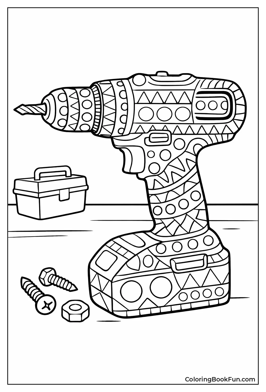 Patterned Cordless Power Drill