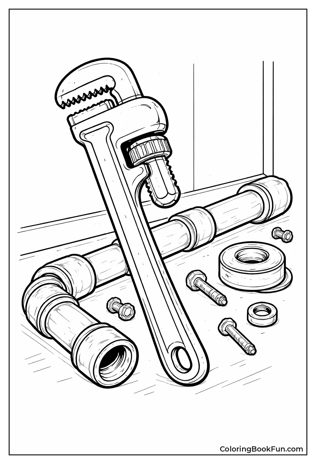 Pipe Wrench on Copper