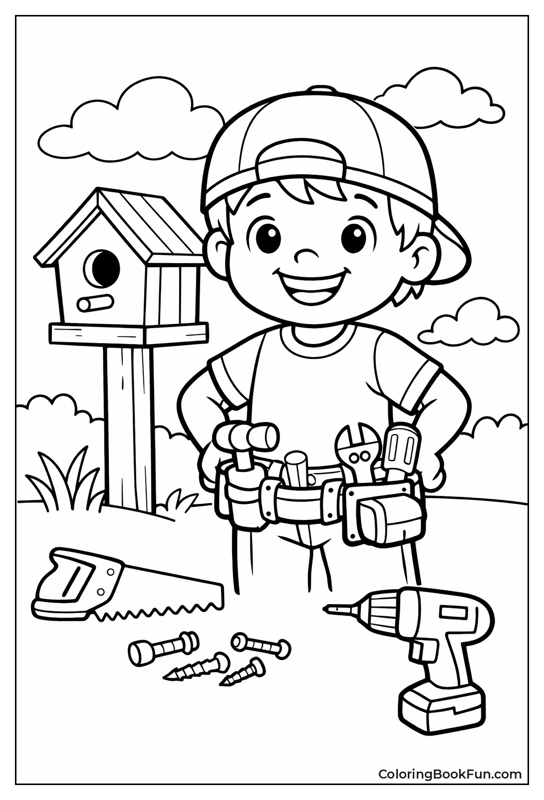 Child Builder with Tool Belt