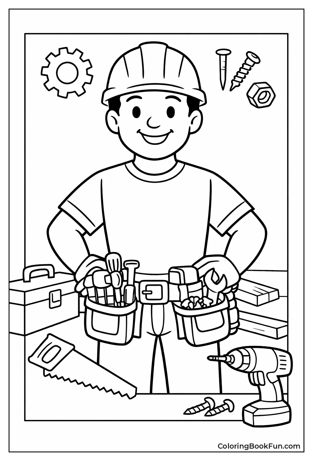 Worker with Tool Belt