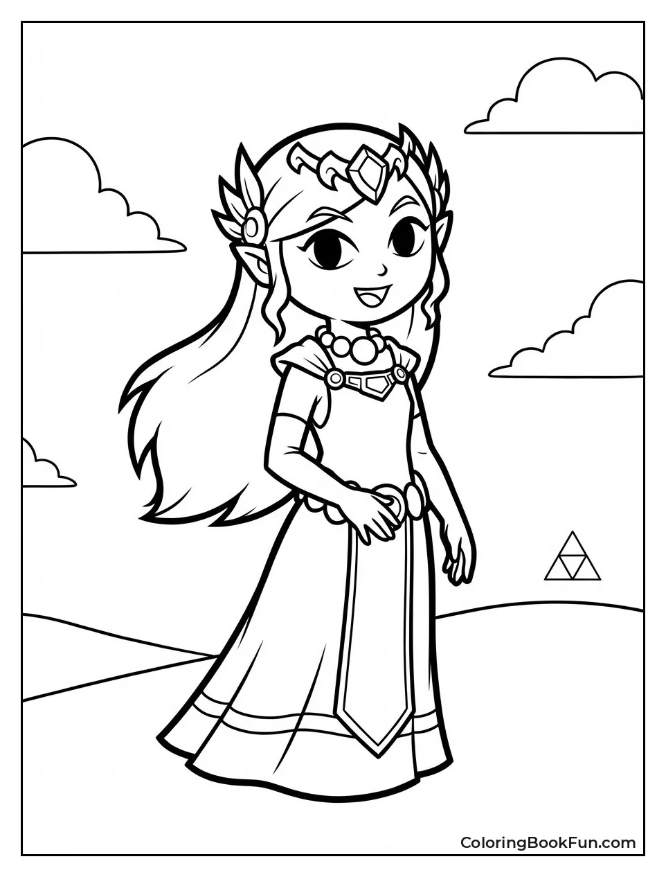 Toon Zelda Flows in Dress