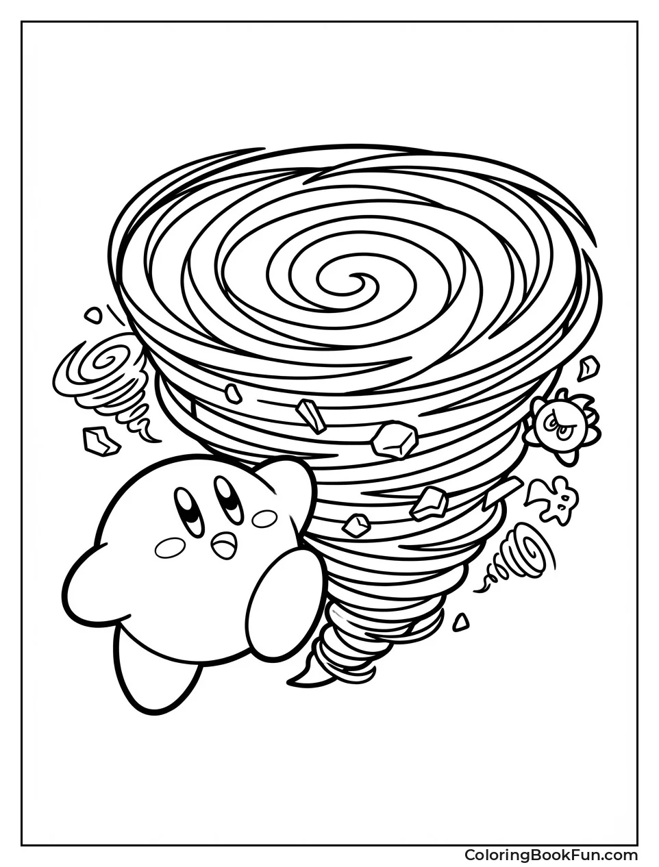 Tornado Kirby Spinning Wildly