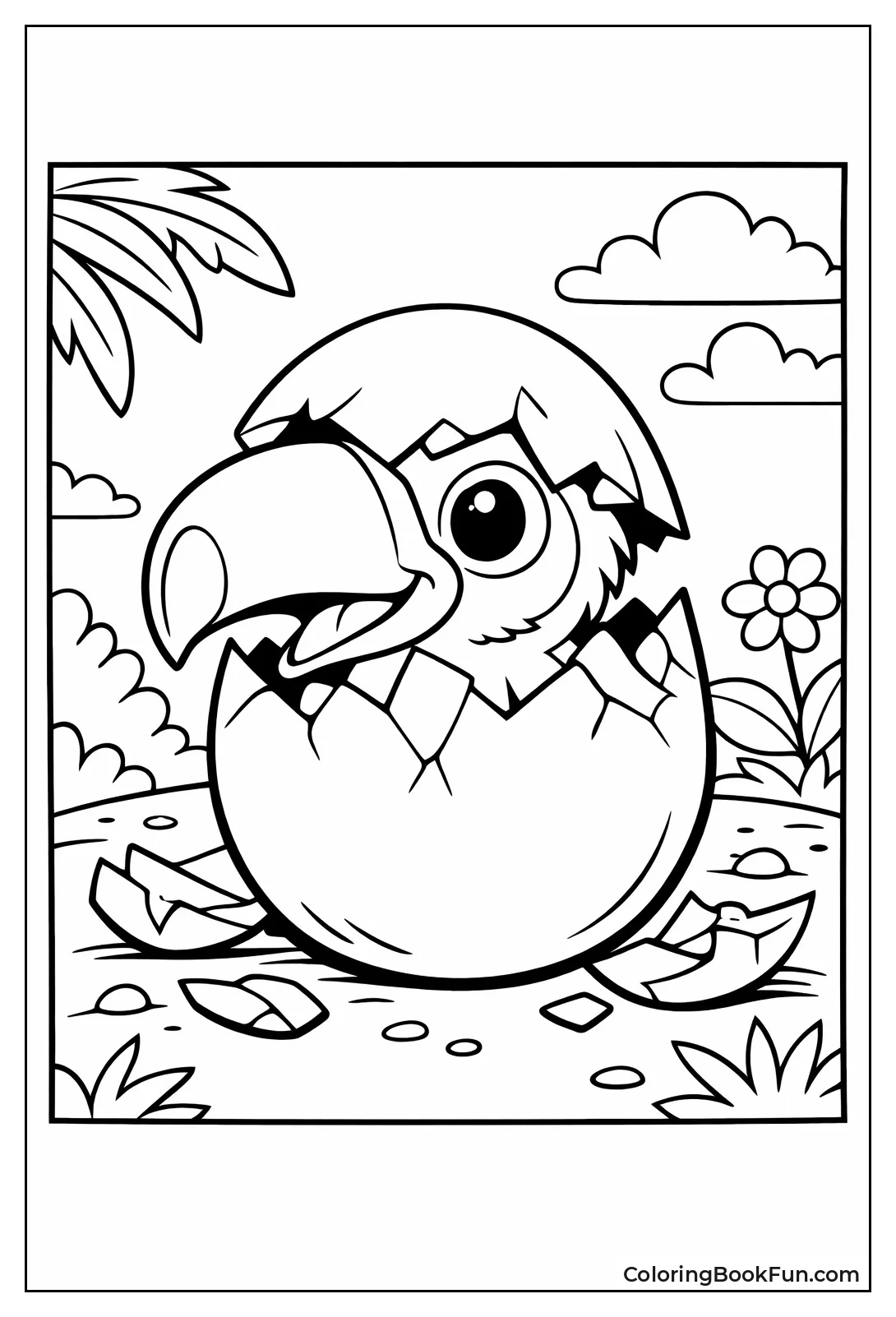 Chick Hatching from Egg