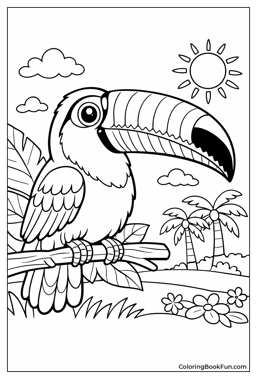 Toucan with Colorful Beak