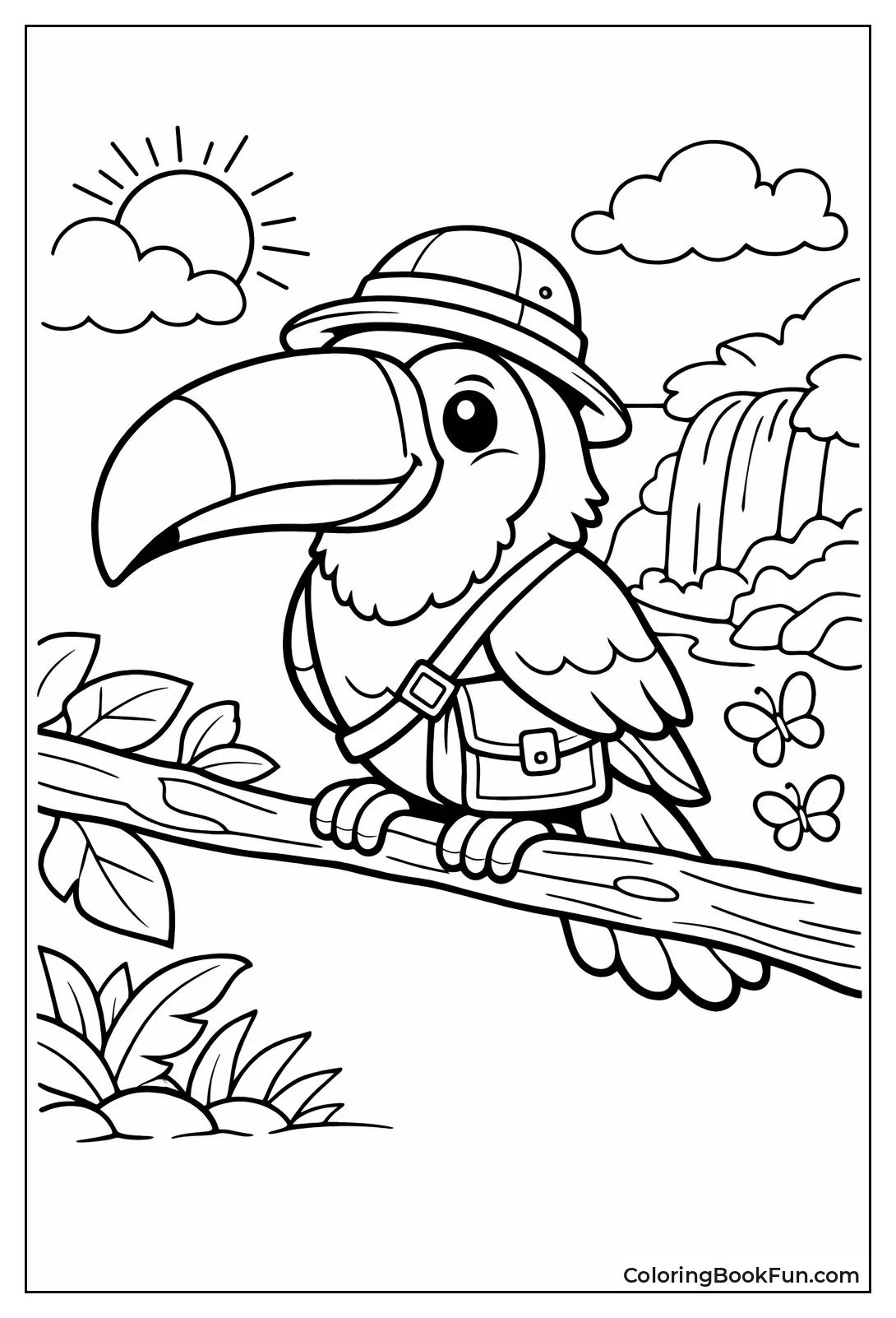Explorer Toucan with Hat