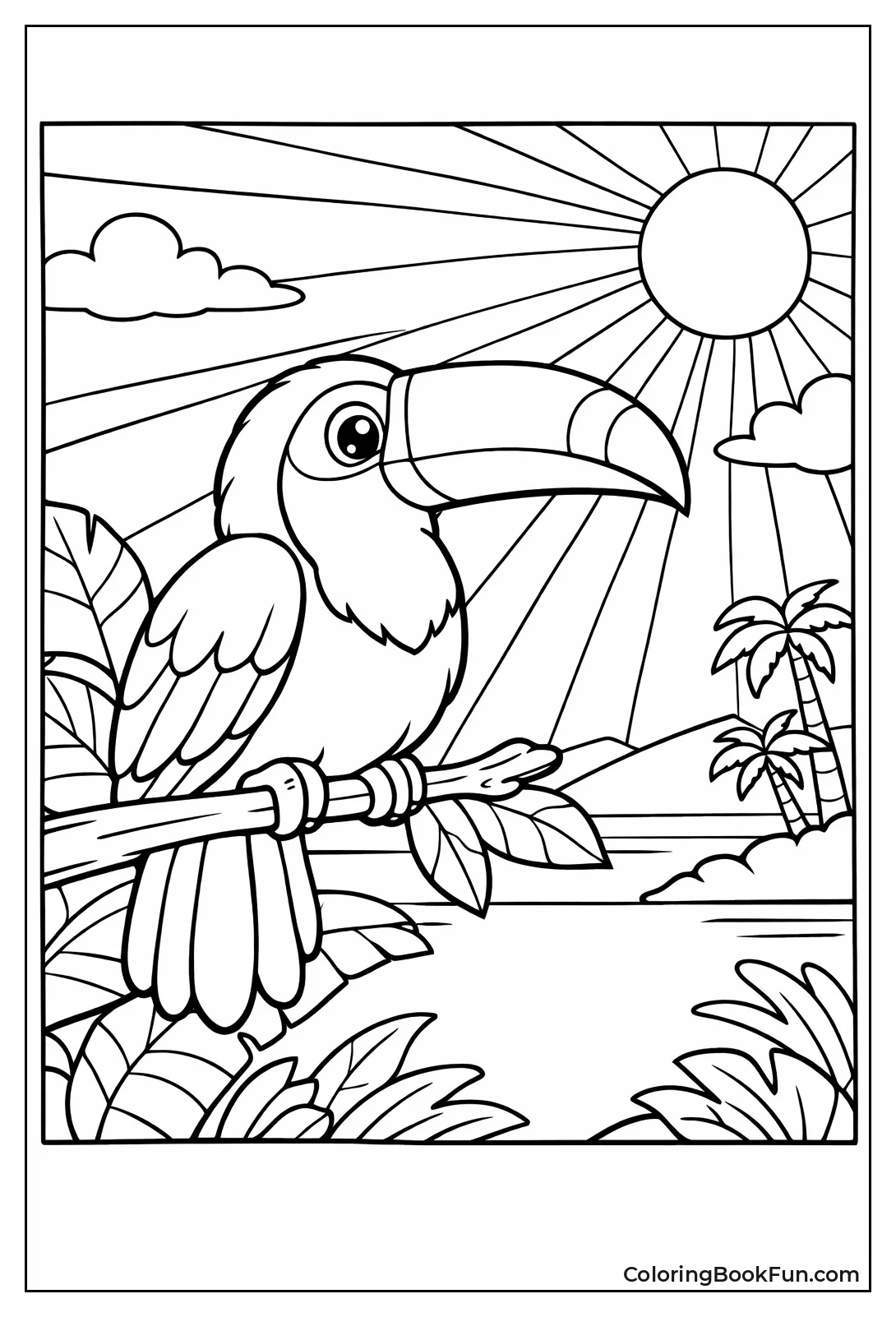 Toucan in Golden Sun