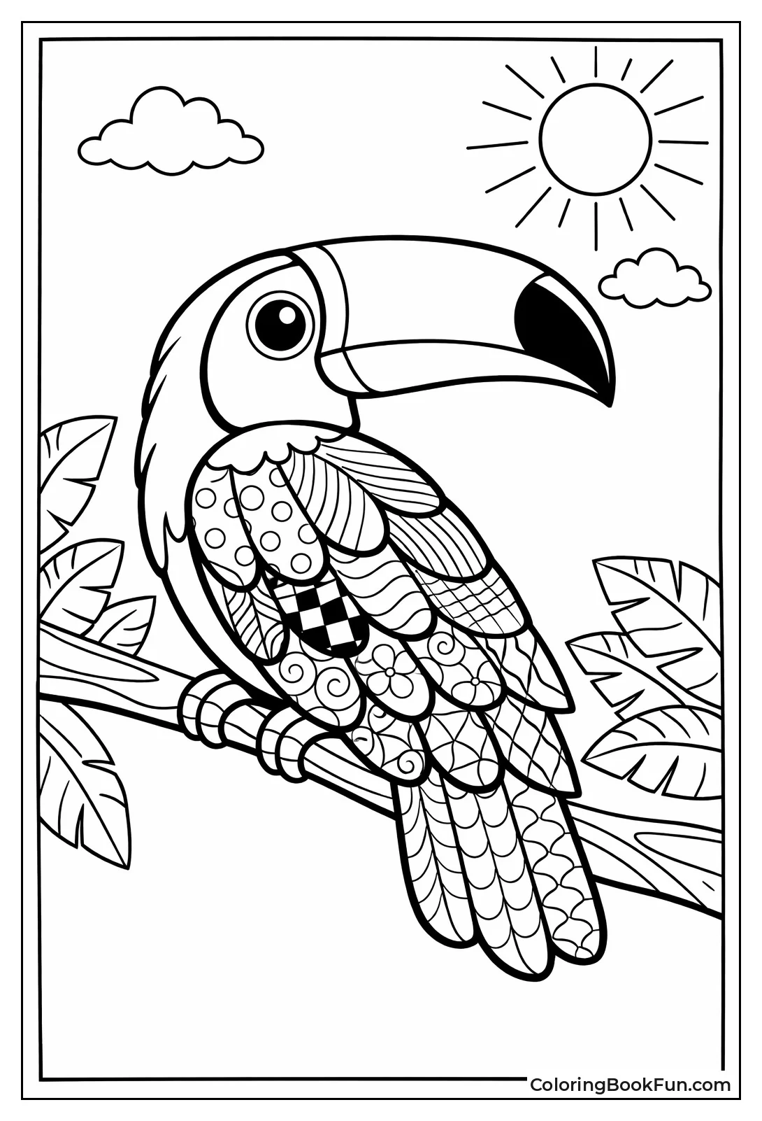 Zentangle Toucan Wing