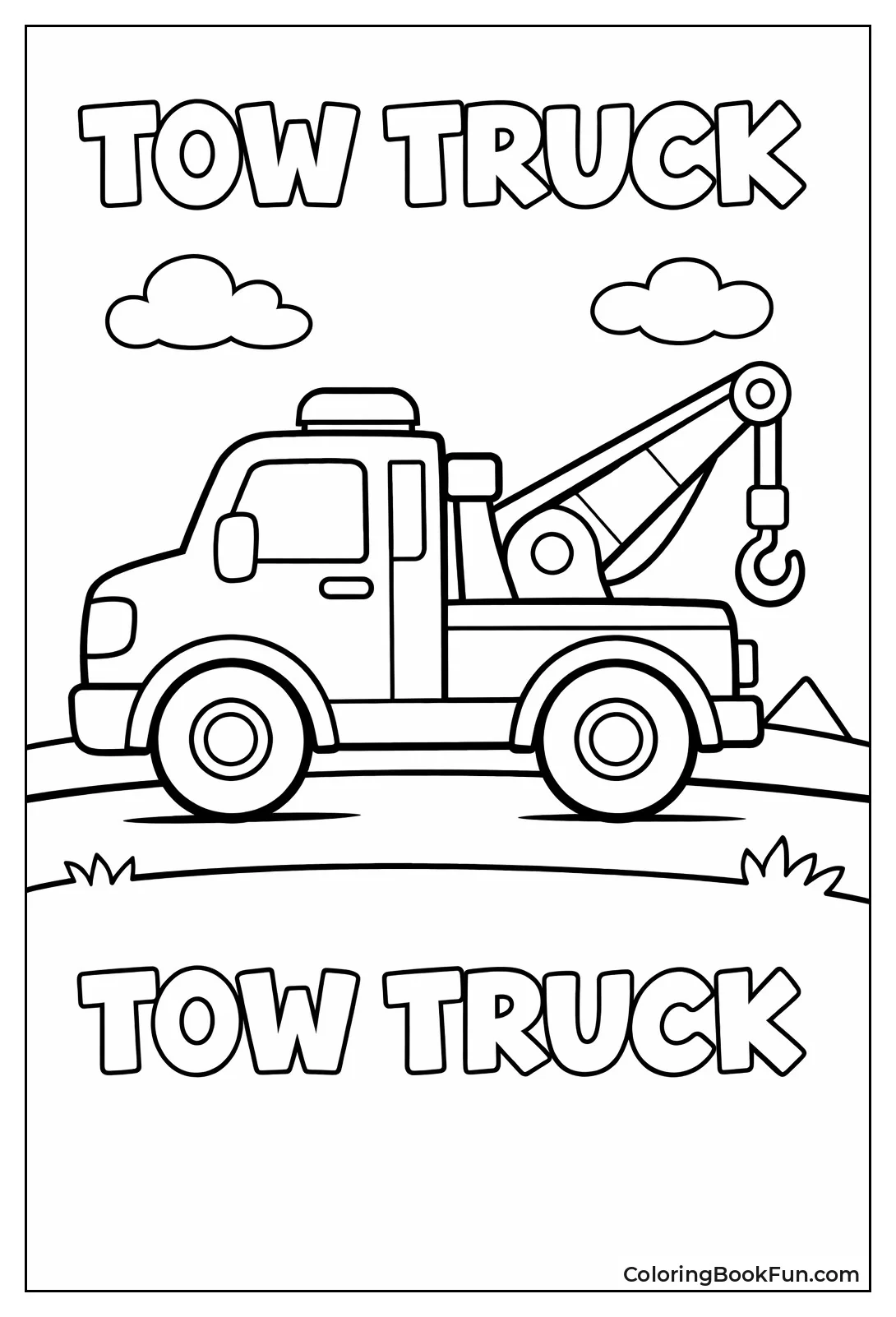 Simple Tow Truck Outline